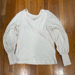 White Crow Cream Long Sleeve Top